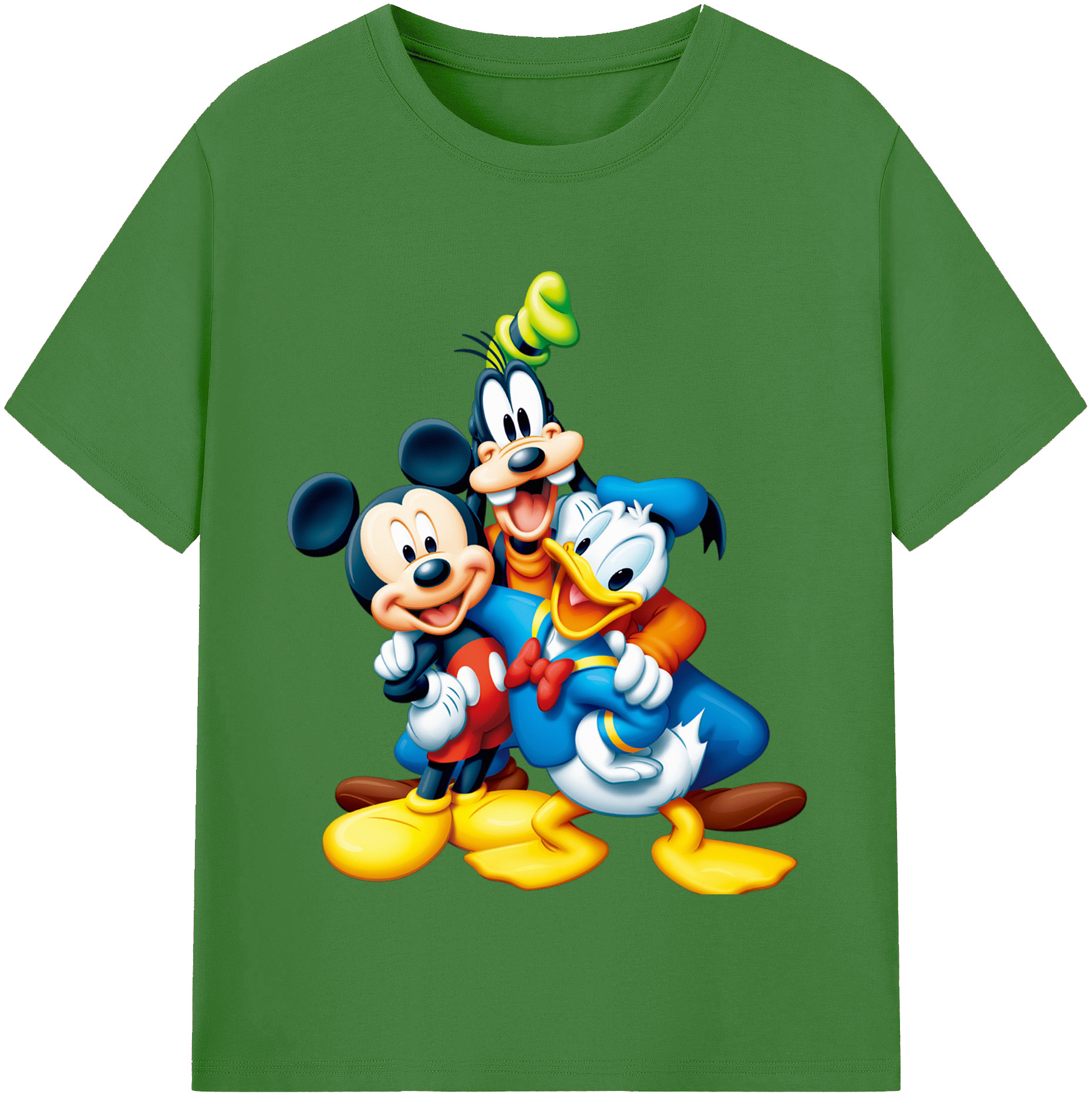 （画像用） ミッキーマウス Mickey Mouse レディースカジュアルプリントTシャツ（綿100％）